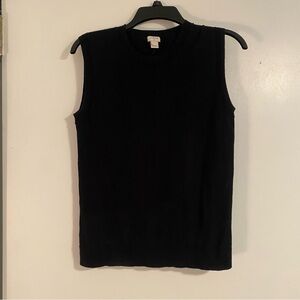 J. Crew Classic Shell Sleeveless Knit Top Vest Black Women’s S Academia Business